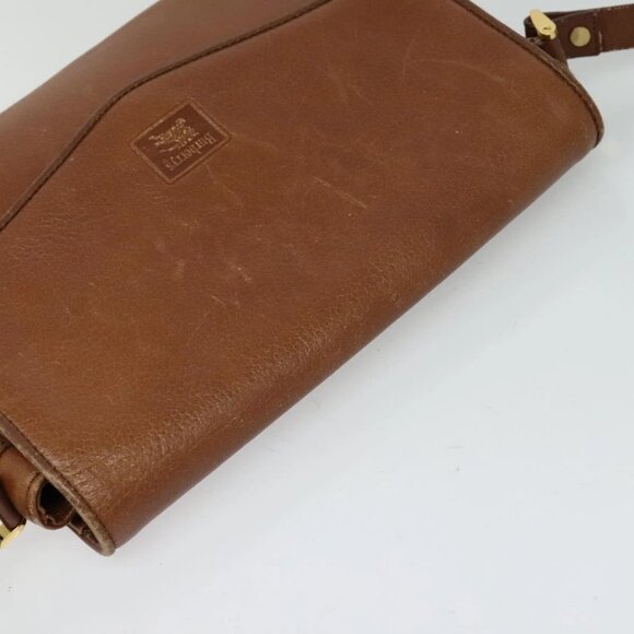 Burberrys Shoulder Bag Leather Brown Gold Auth - Picture 9 of 16
